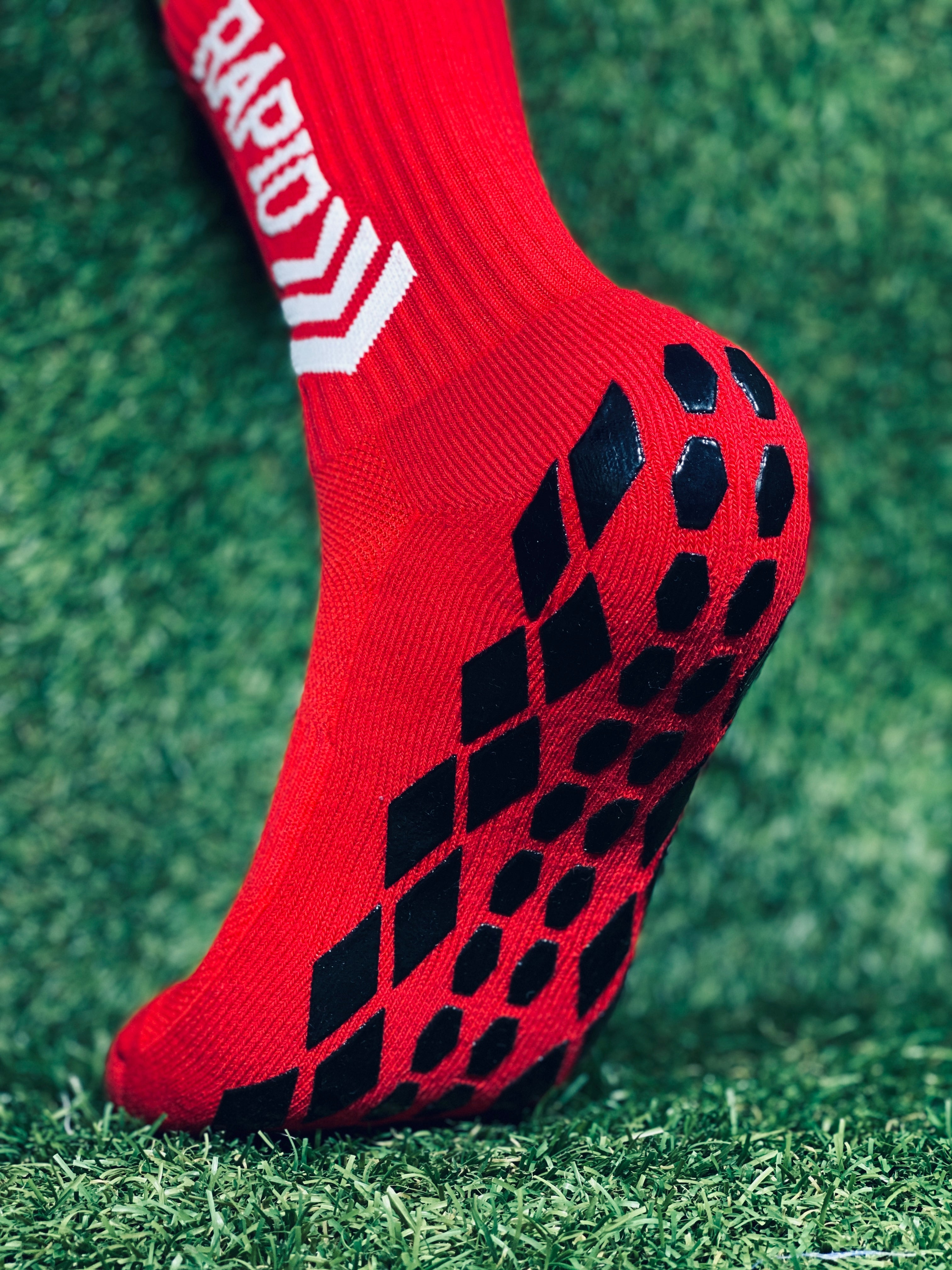 Buy Rapid Sox - Performance Mid-Calf Grip Socks (Red) Online